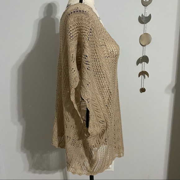 Women’s Open Knit Drape Sweater Size M/L #68 - Picture 3 of 4